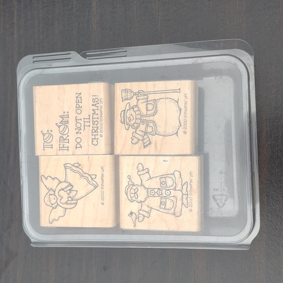 Christmas Theme 2000 Wood Stamps Stampin Up - Picture 1 of 6